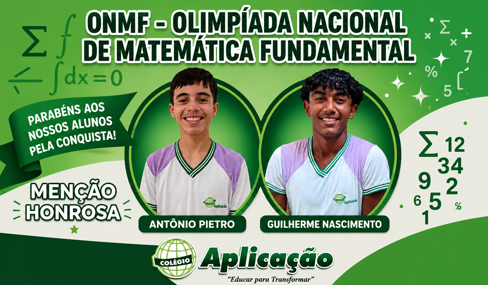 Olimpiada Nacional de Matemática Fundamental (Menção Honrosa)