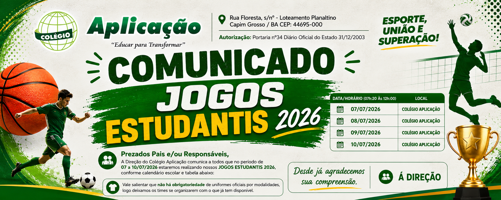 Jogos Estudantis 2026