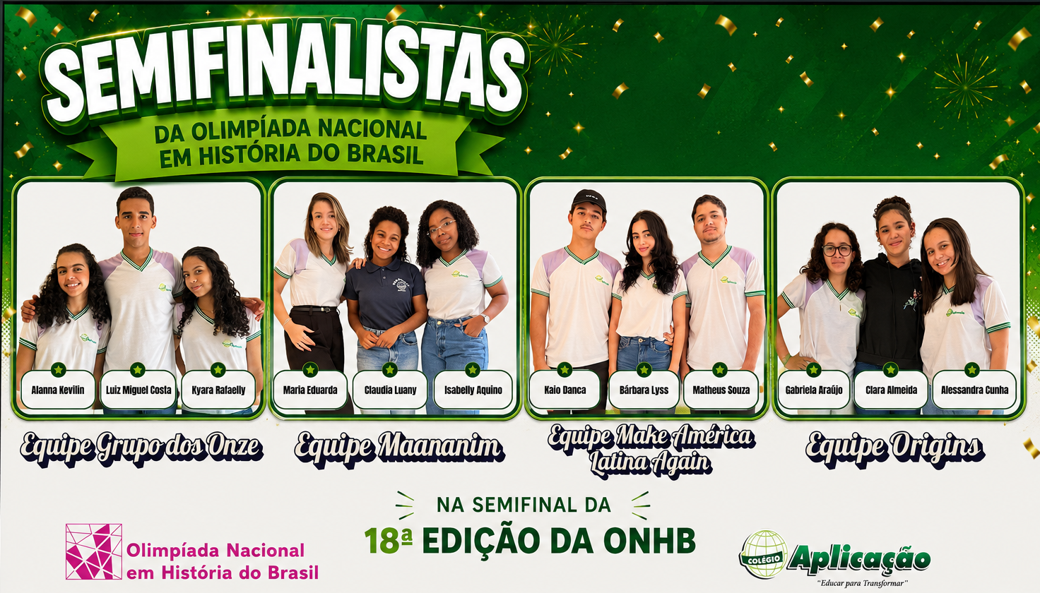 Ensino Médio – Semifinalista da Olimpíada Nacional em História do Brasil