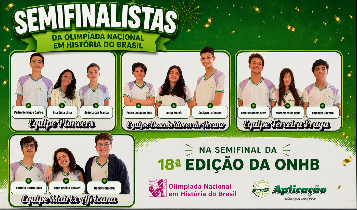 Ensino Fundamental 8º e 9º – Semifinalista da Olimpíada Nacional em História do Brasil